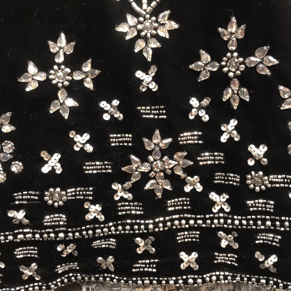 Adrianna-Papell sleeveless jewels Cocktail velvet dress - Picture 4 of 11